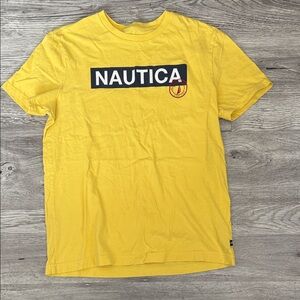 Nautica Yellow Logo Short Sleeve Crew Tee